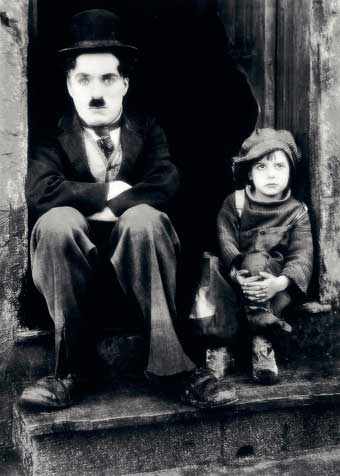 Charlie Chaplin and Jackie Coogan